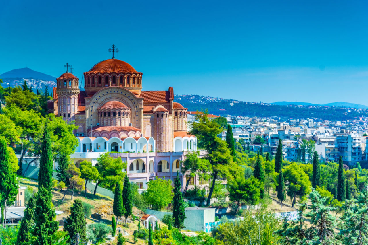 Schöne Aussicht über Thessaloniki in Griechenland